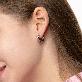 detail image4 Round Volume Pink Earrings ( S925 )